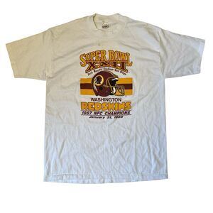 Vintage 1987 Washington Redskins NFC Champions T-Shirt Large Single Stitch White